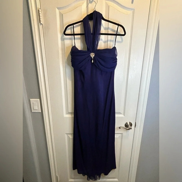 Scott McClintock Dresses & Skirts - 💜”Scott McClintock” Vintage Formal Strapless Dress w/ Brooch Pendant Size 12